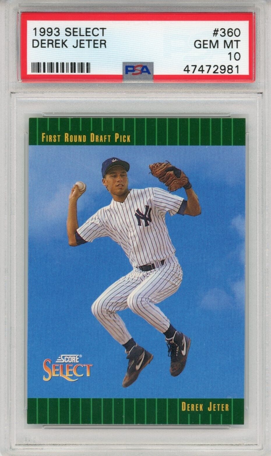 most valuable Derek Jeter rookie cards: 1993 Select Derek Jeter Rookie Card #360