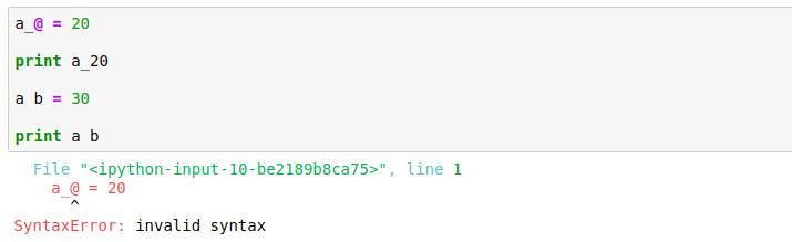 Python Tutorial - Rules for Python, Variables, Identifiers and
