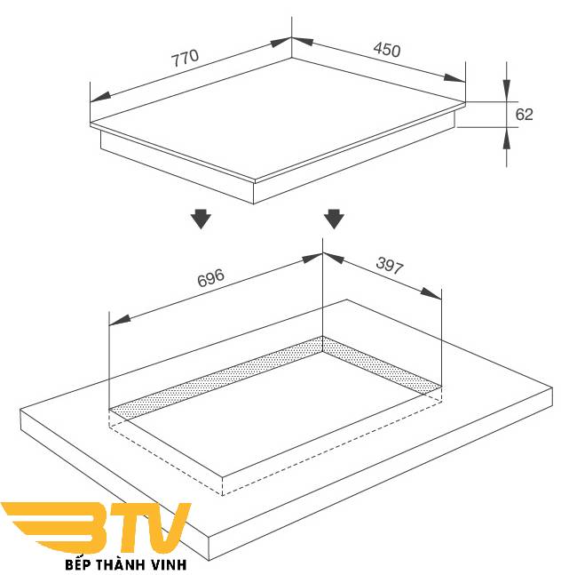 Bếp từ Malloca MIR 772