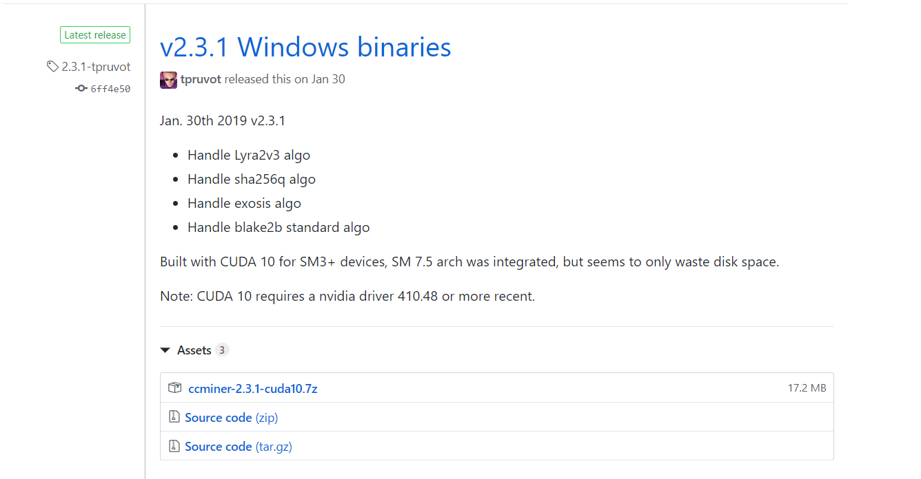 V2.3.1 windows binaries message.