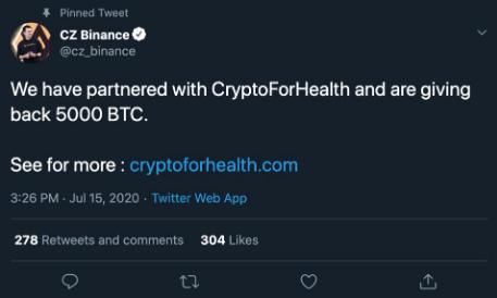 Twitter's "Crypto For Health" Hack