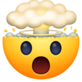 head signifying astonishment emoji