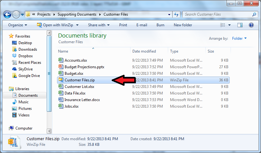 Winzip 15 password protect