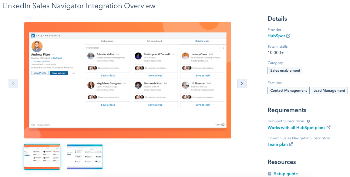 linkedin sales navigator hubspot integration