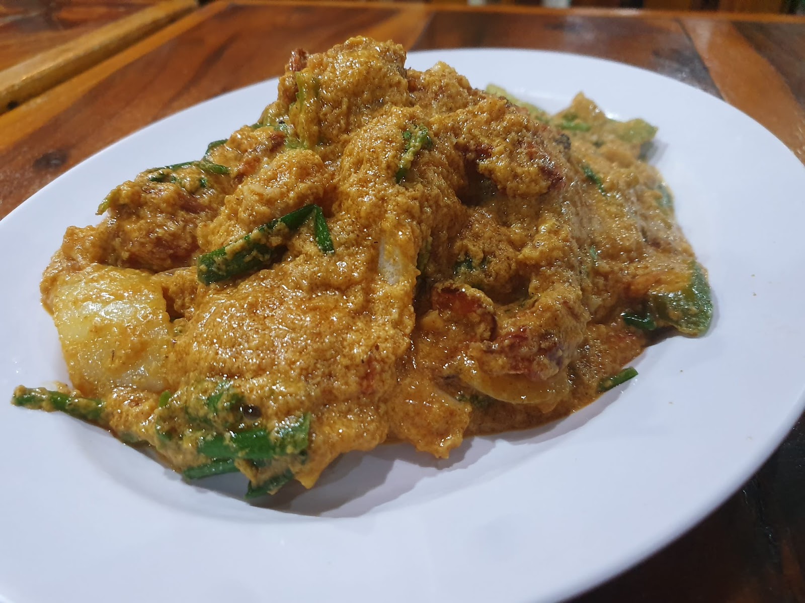 soft shell crab yellow curry from Northeast restaurant in Bangkok