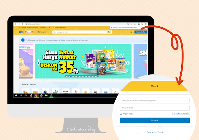 Cara mendaftar akun di Klik Indomaret