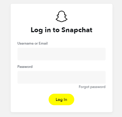 snapchat login