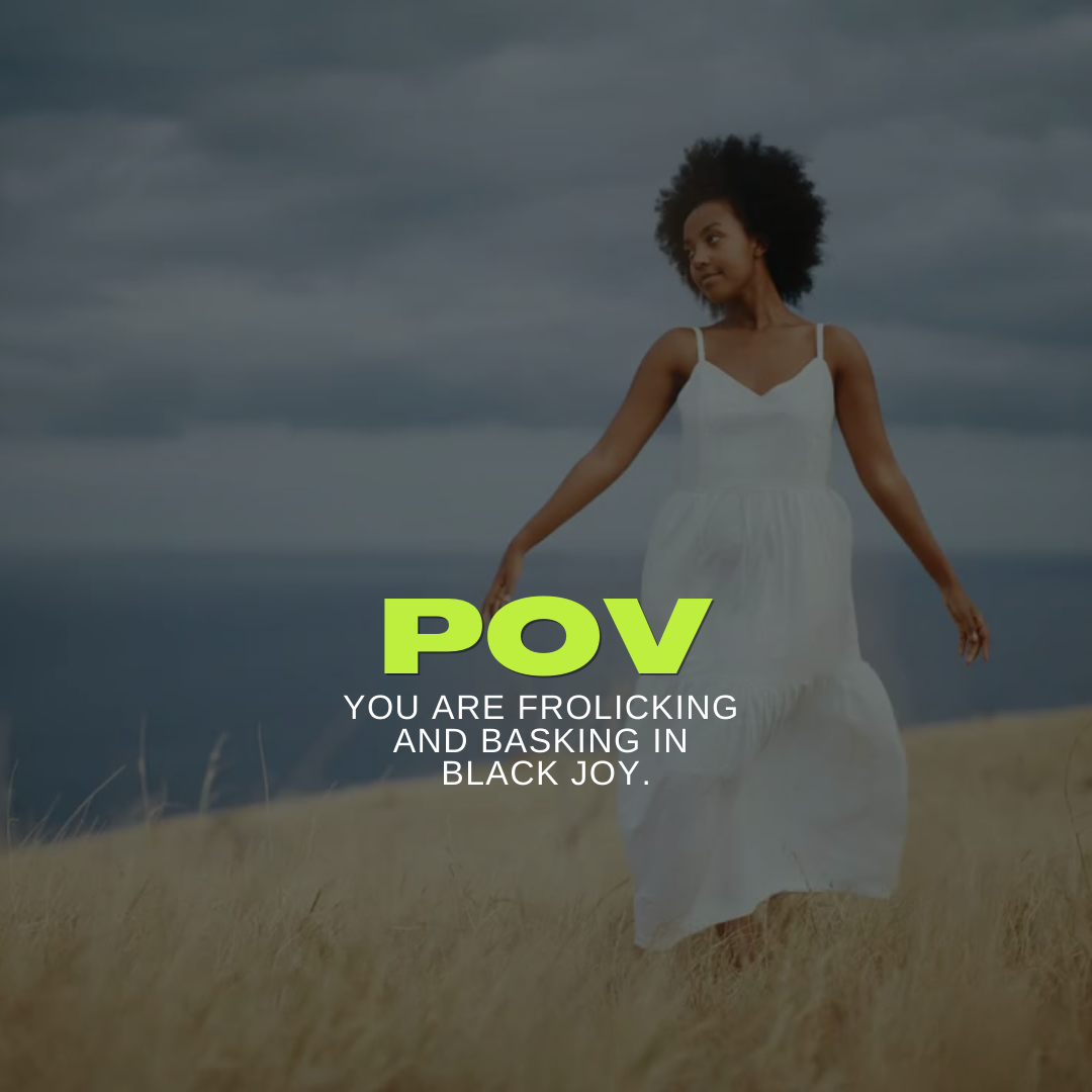 A girl frolicking in joy