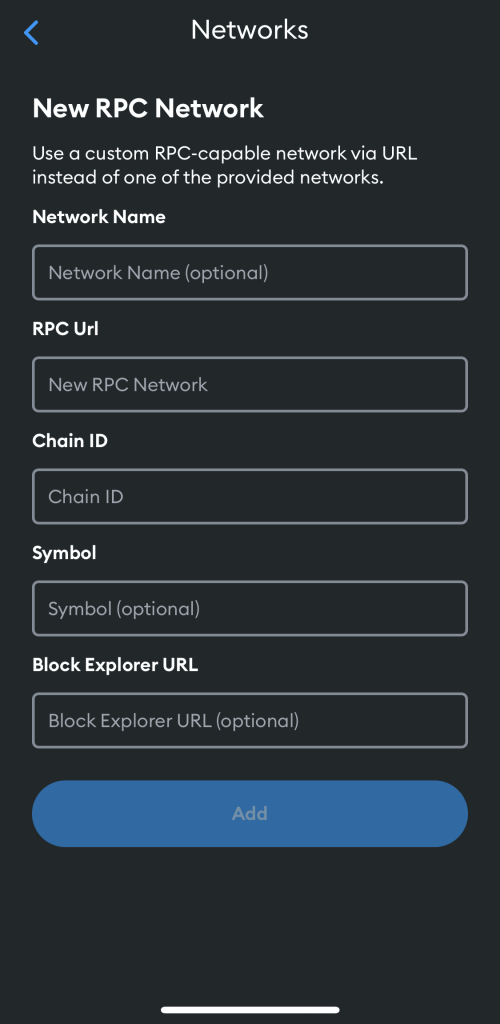 step 3, blank field mobile application wallet