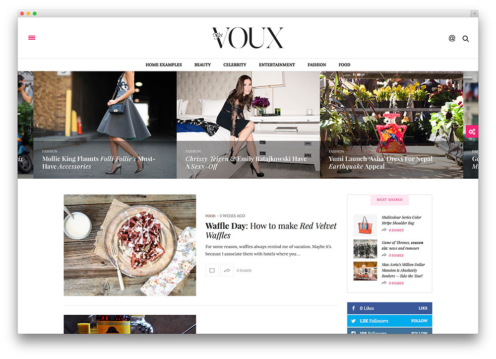 the voux - fashion blog theme