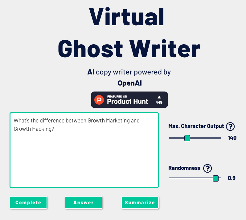 Virtual Ghost Writer