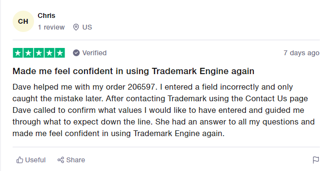 Trademark Engine Reviews 1