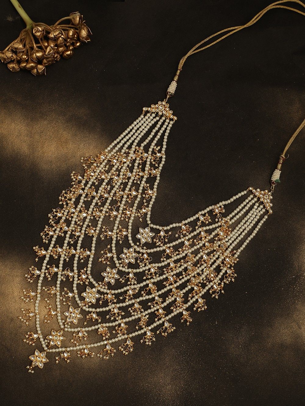 the loom - Metal Maharani Kundan Necklace