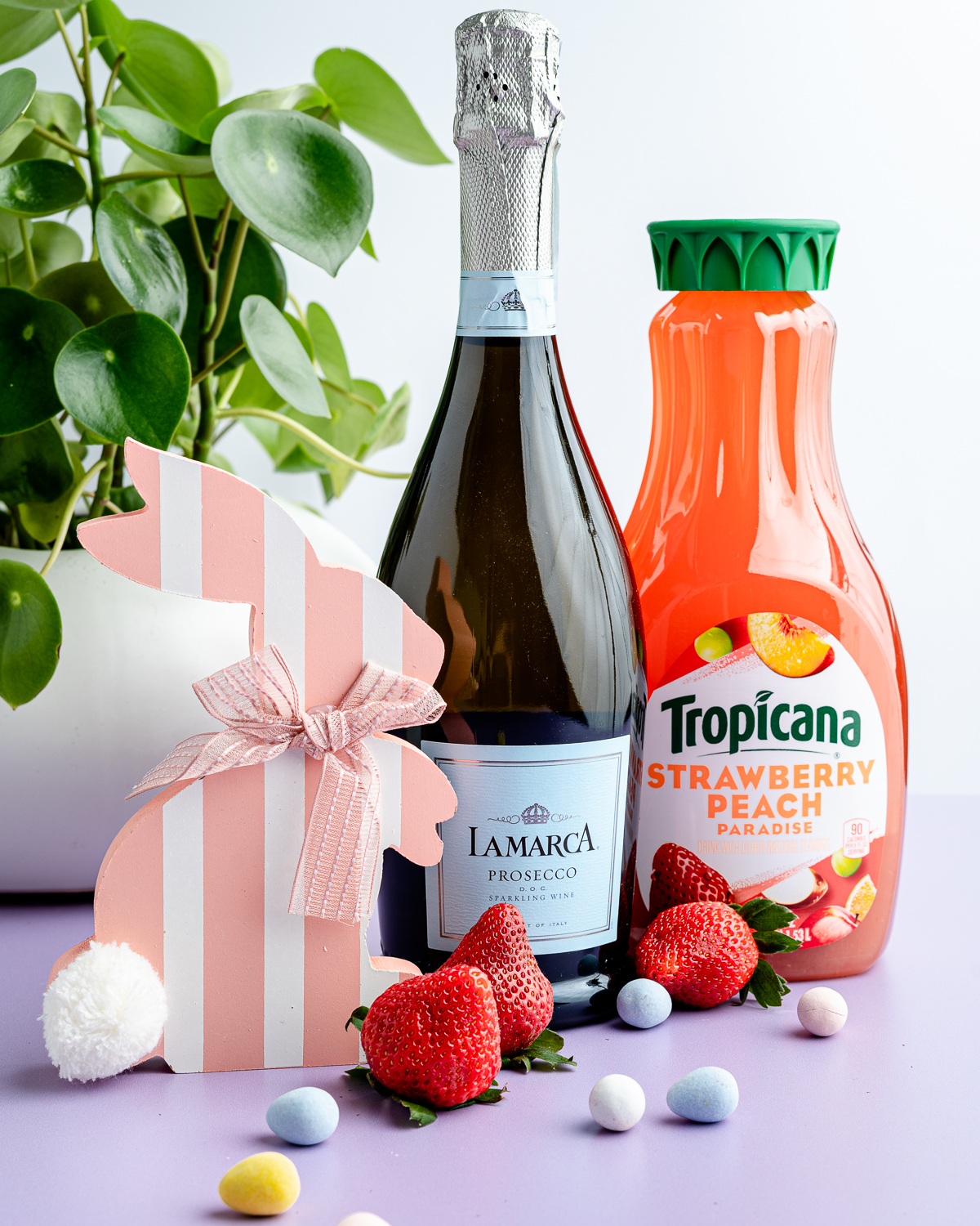 ingredients to make easter mimosa