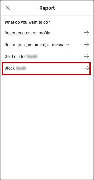 You need to continue on 'Block [.....]' to block someone on LinkedIn App.