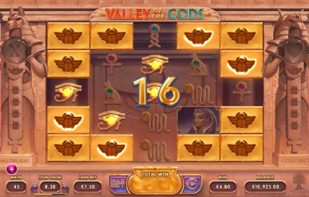 Valley of the Gods slot game. Play it now at Happyluke 