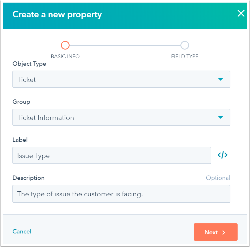 Custom Fields HubSpot: Step 3