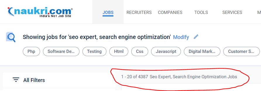 Naukri.com SEO Jobs