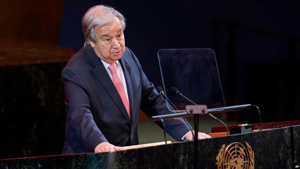 Tổng thư lý LHQ Antonio Guterres phát biểu hôm 19/9/2022. 