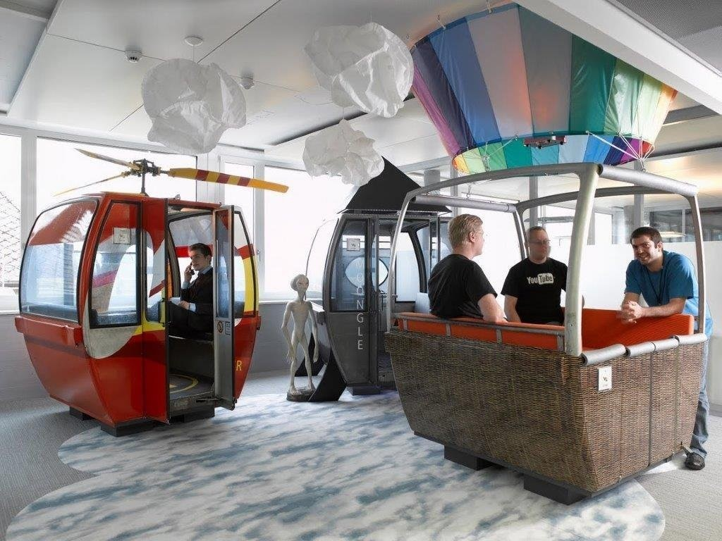ski lifts in a google office