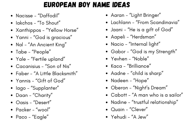 European names