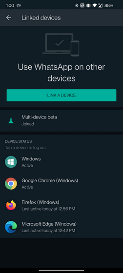 whatsapp multi-device linked devices