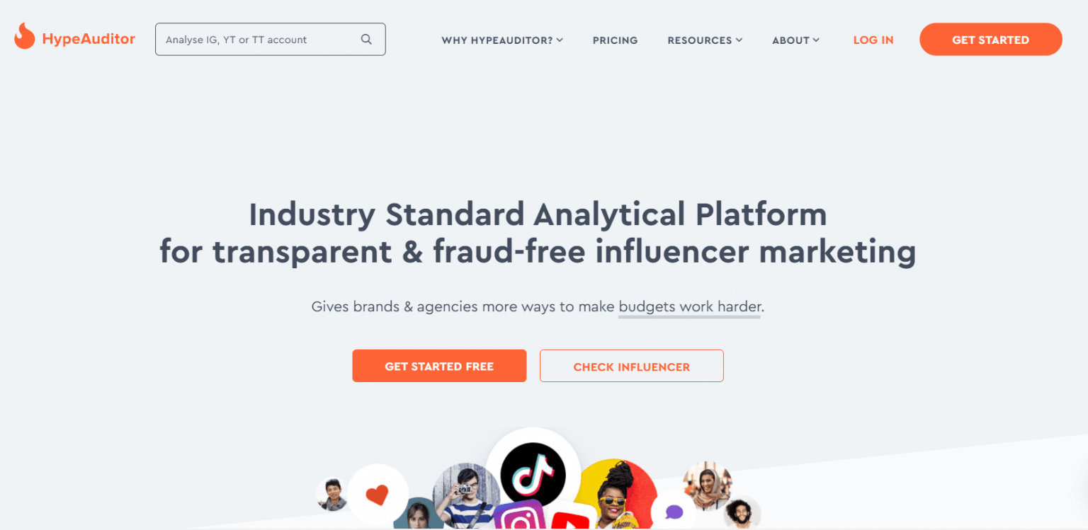 The HypeAuditor Website 