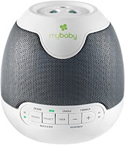 MyBaby, SoundSpa Lullaby - Sounds & Projection, Plays 6 Sounds & Lullabies, Image Projector Featuring Diverse Scenes, Aut...