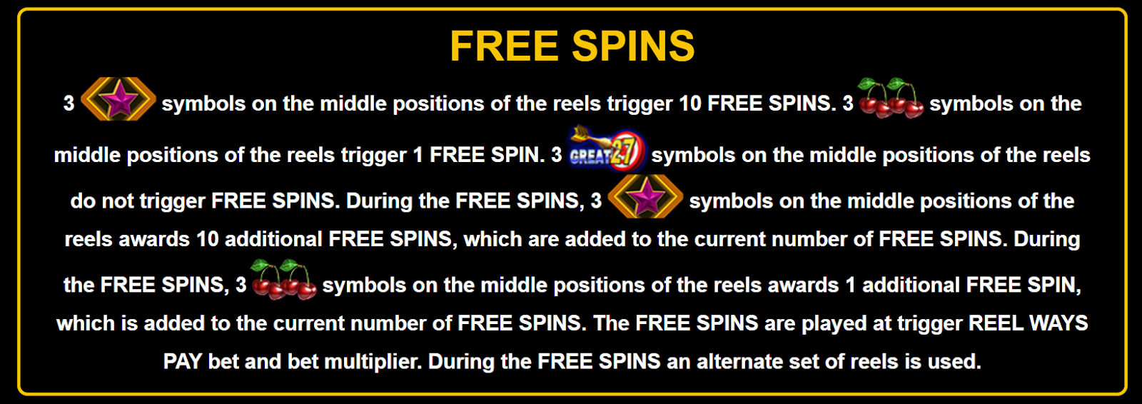Great 27 - Free spins