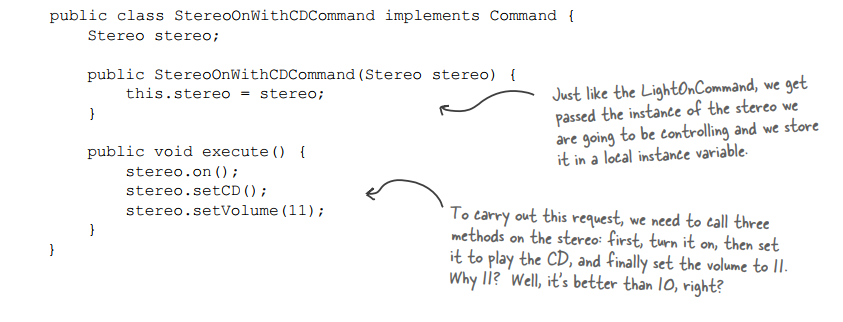 Lớp StereoOnWithCDCommand