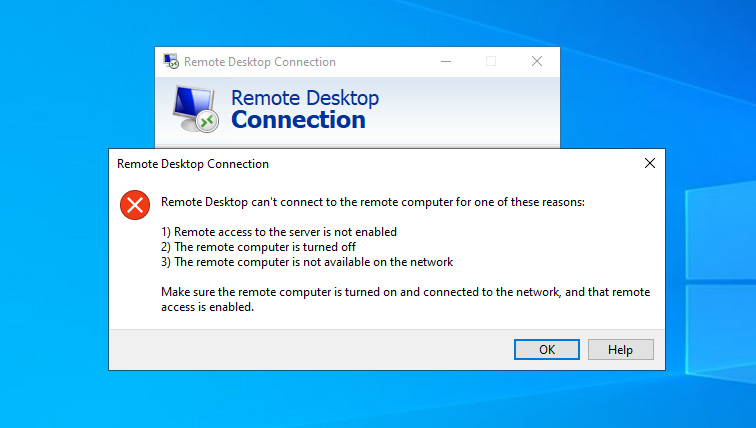 رفع خطای Remote Desktop Connection