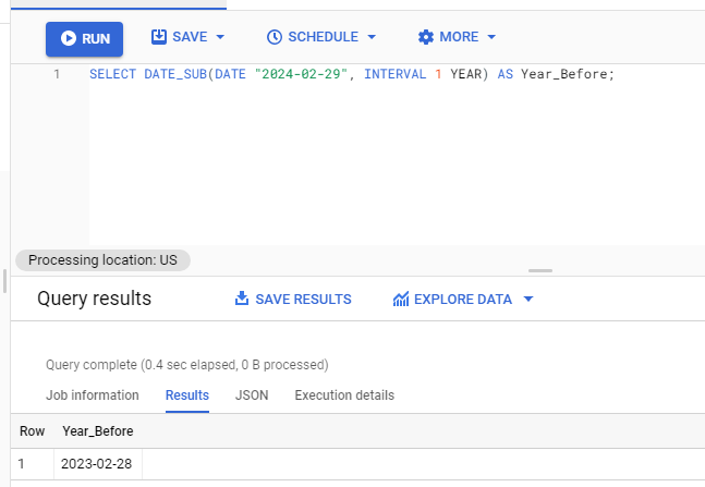 Date_Add BigQuery: subtract example