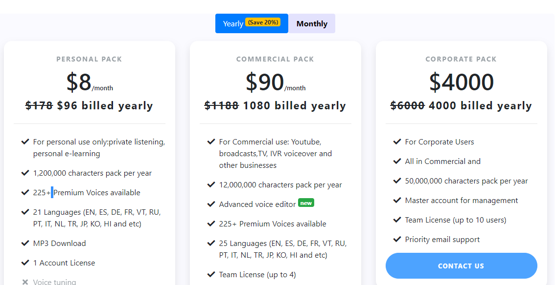 Notesvibes offers three packages for thier customers in afforable prices.
