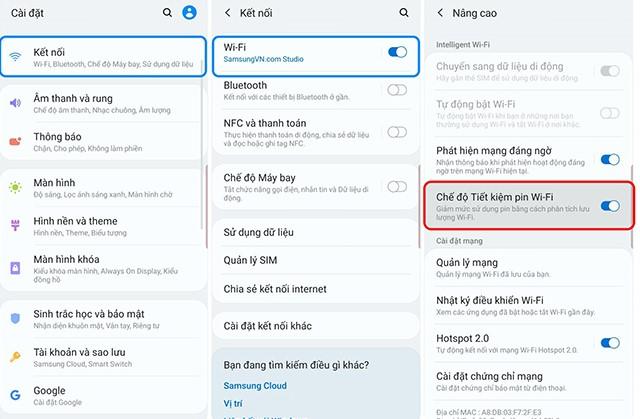 Bật chế độ tiết kiệm pin wifi