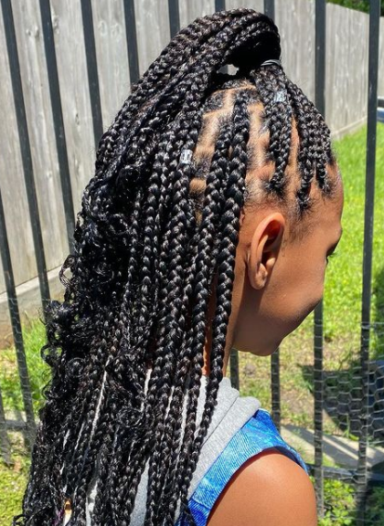 kids knotless braided hair