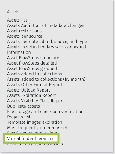 Virtual Folder Hierarchy Report