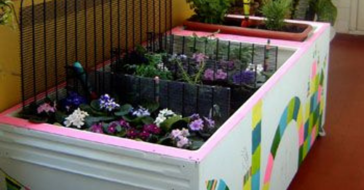  old fridge into a planter
