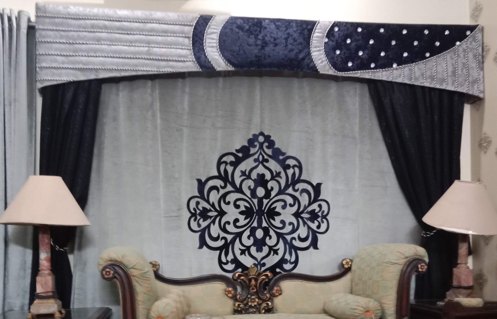 velvet curtain design in pakistan