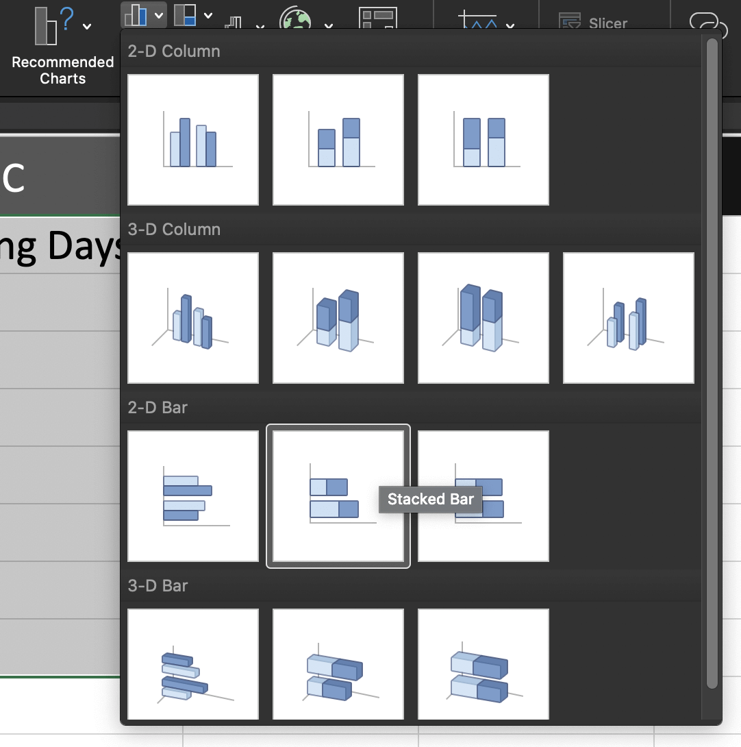 gráfico de gantt excel