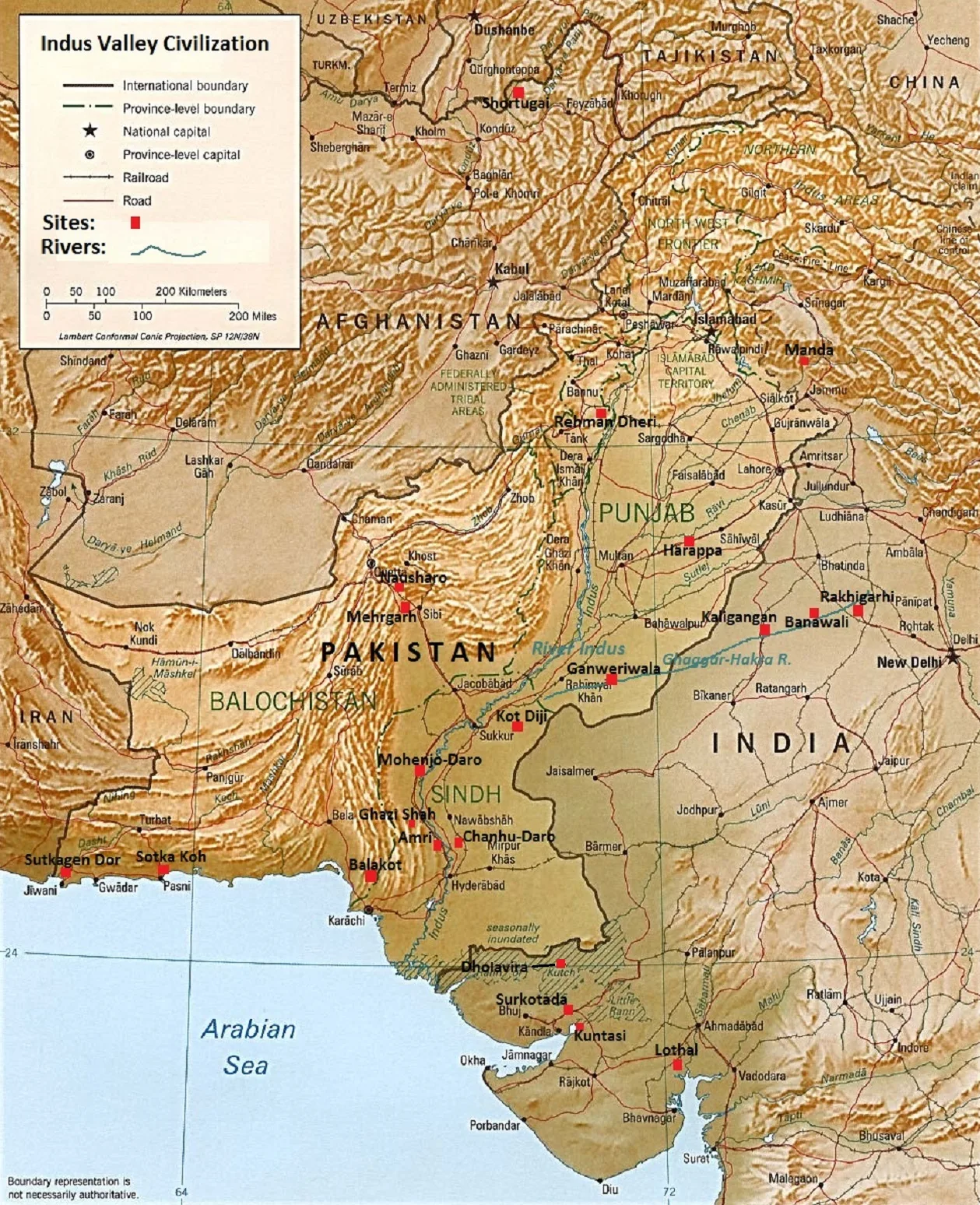 Major sites and extent of the Indus Valley Civilization | Image: Intelligence Agency