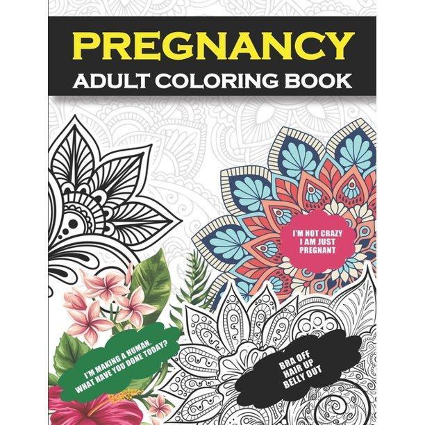 Pregnancy Adult Coloring Book: Funny Pregnancy Gag Gift For Expecting Mothers/ Pregnant Women - 25 Funny Pages for Moms