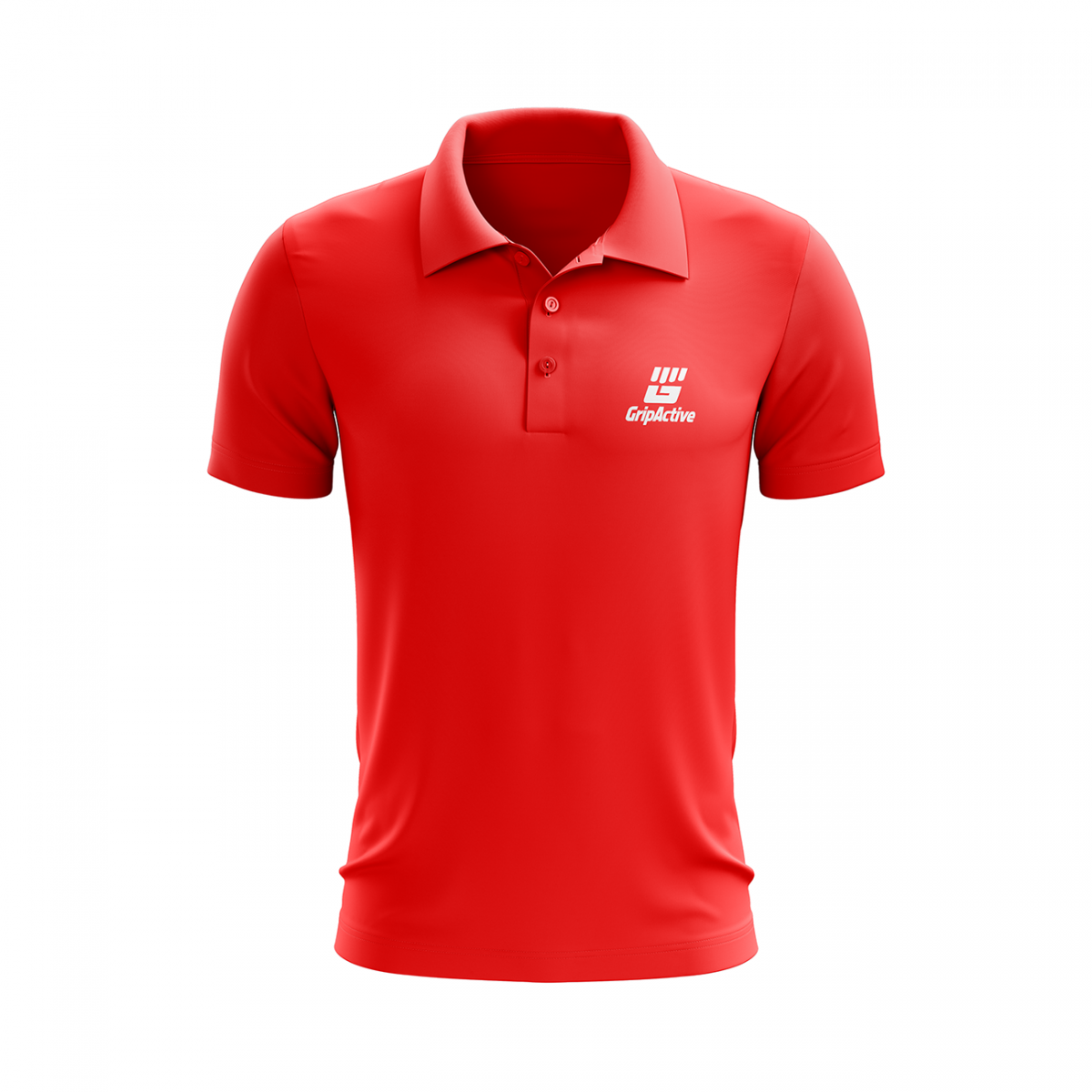 grip active red colour custom workwear polo shirt