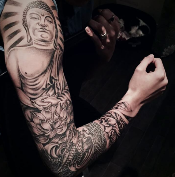 Buddha Sleeve Tattoo