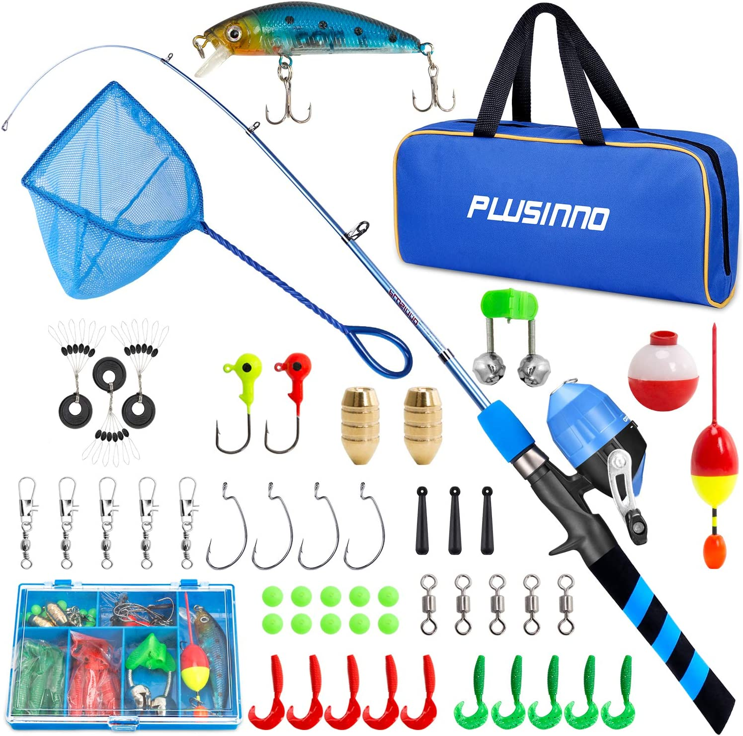 13. PLUSINNO Kids Combo Kit - Best Spincast Combo For Kids