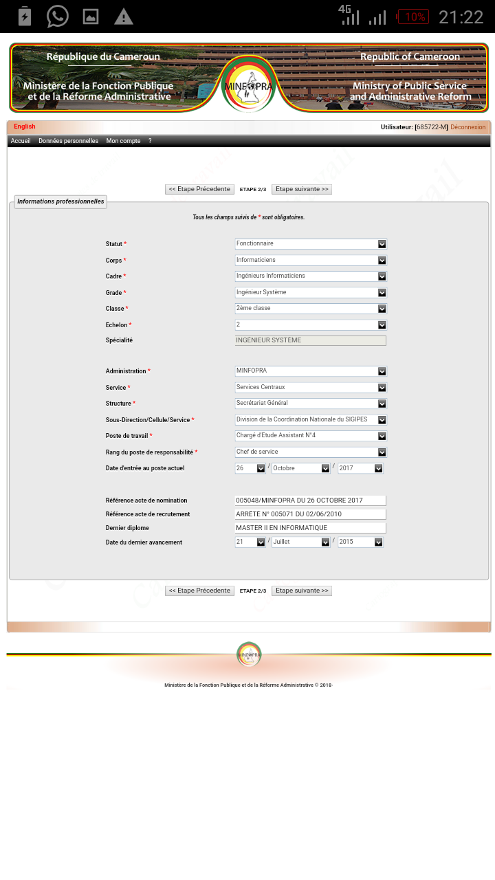 Guide cartographie des poste de travail MINESEC au Cameroun 2022