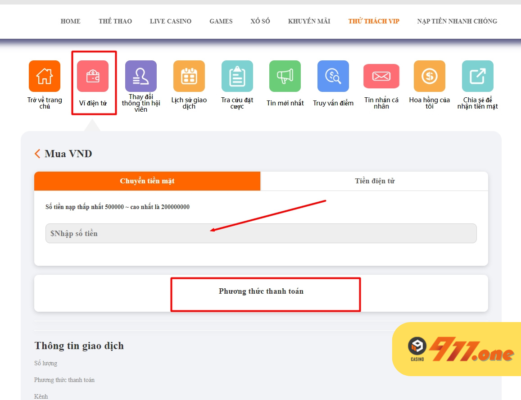 Giao dịch nạp rút chỉ mất 1-2 phút thực hiện