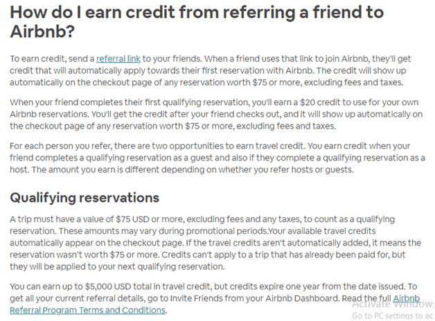 Airbnb’s in-app referral program Mobile Marketing Strategy