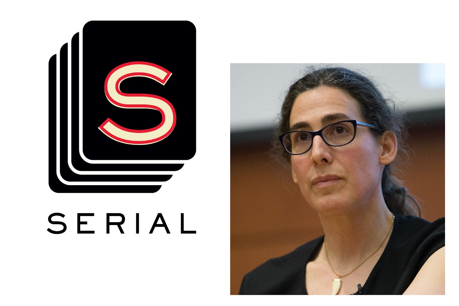 image cover of interview podcast Serial, Photo of the host of podcast , Sarah Koenig