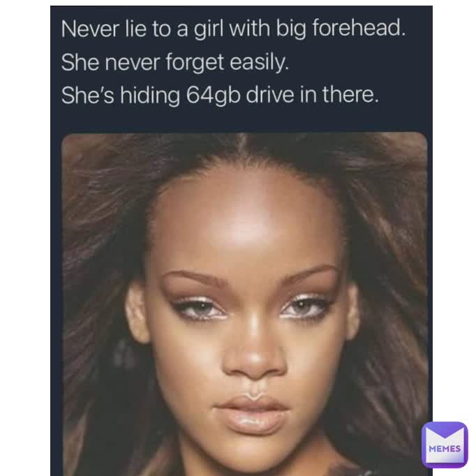 Rihanna big forehead meme