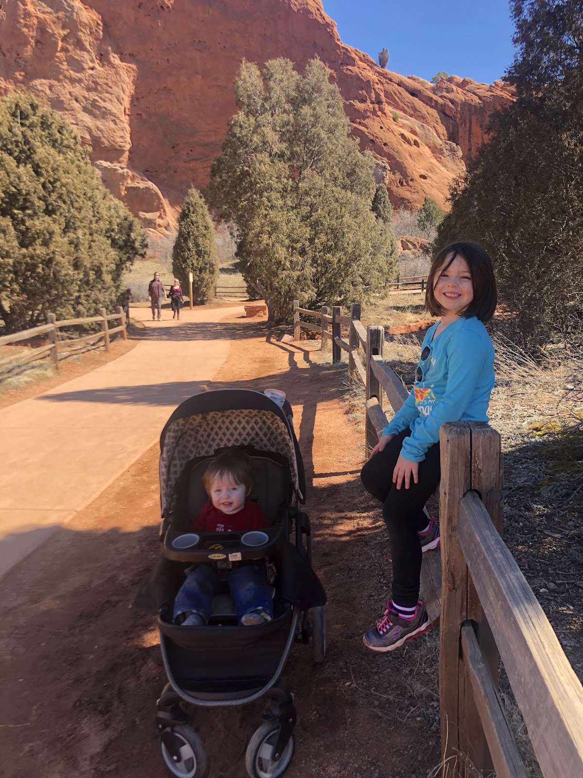 The kiddos at garden of the gods in Colorado